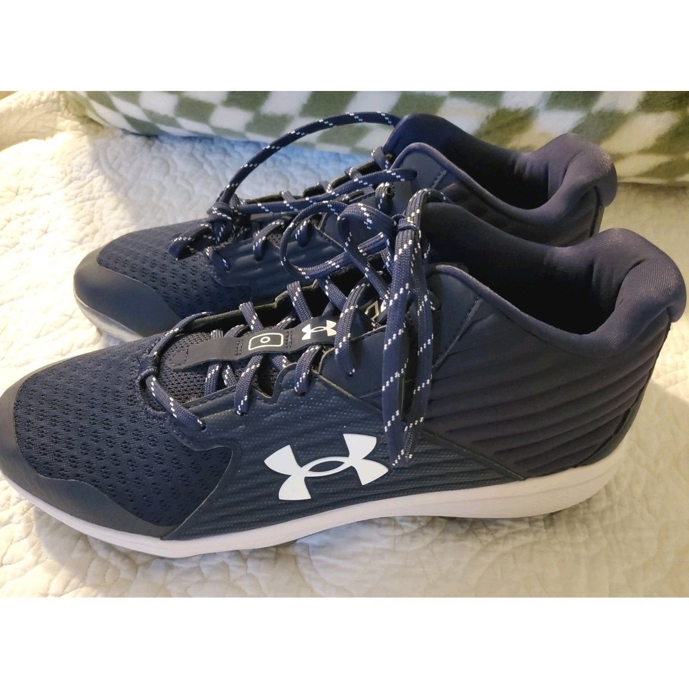 Under Armour  Baseball‎ Cleats Metal Microtips Men's Shoes Size 15 Navy  NEW